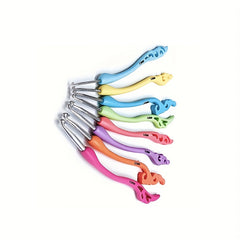 8pcs Vintage Aluminum Crochet Hooks Soft Handle DIY Weaving Knitting Needle