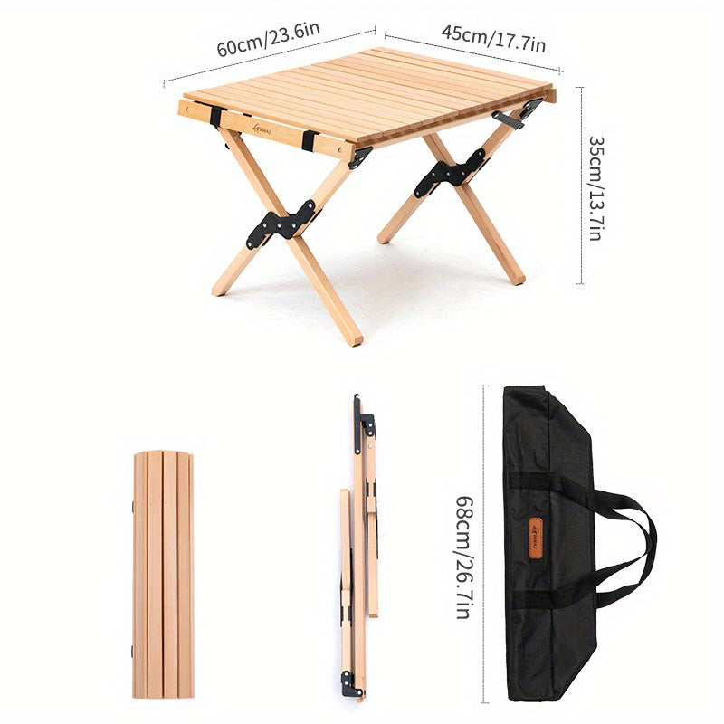 Portable Folding Egg Roll Table for Camping and Picnics