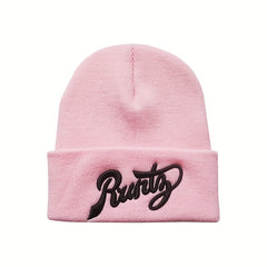 Embroidered Cold Hat European American Style Warm Earmuffs Wool Knitted Hat