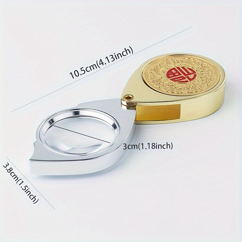Blessing Mini Magnifying Glass 20X Pocket Magnifier with Metal Protective