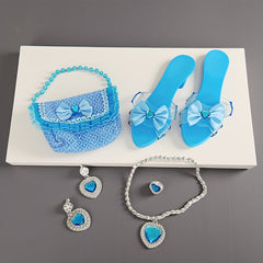 Girl's Jewelry Dress Up Set Princess Heart Necklace Set