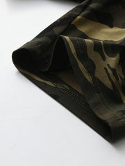 Boys Camo Print T-shirt and Shorts Set for Summer