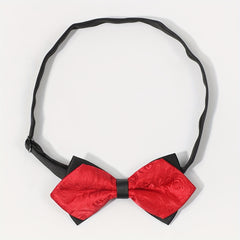 Boys Flower Pattern Bow Tie Dance Party Decorative Accessory