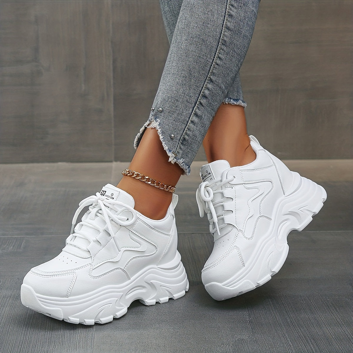 Women's Thick Bottom Sneakers Comfortable Non slip Sports Shoes