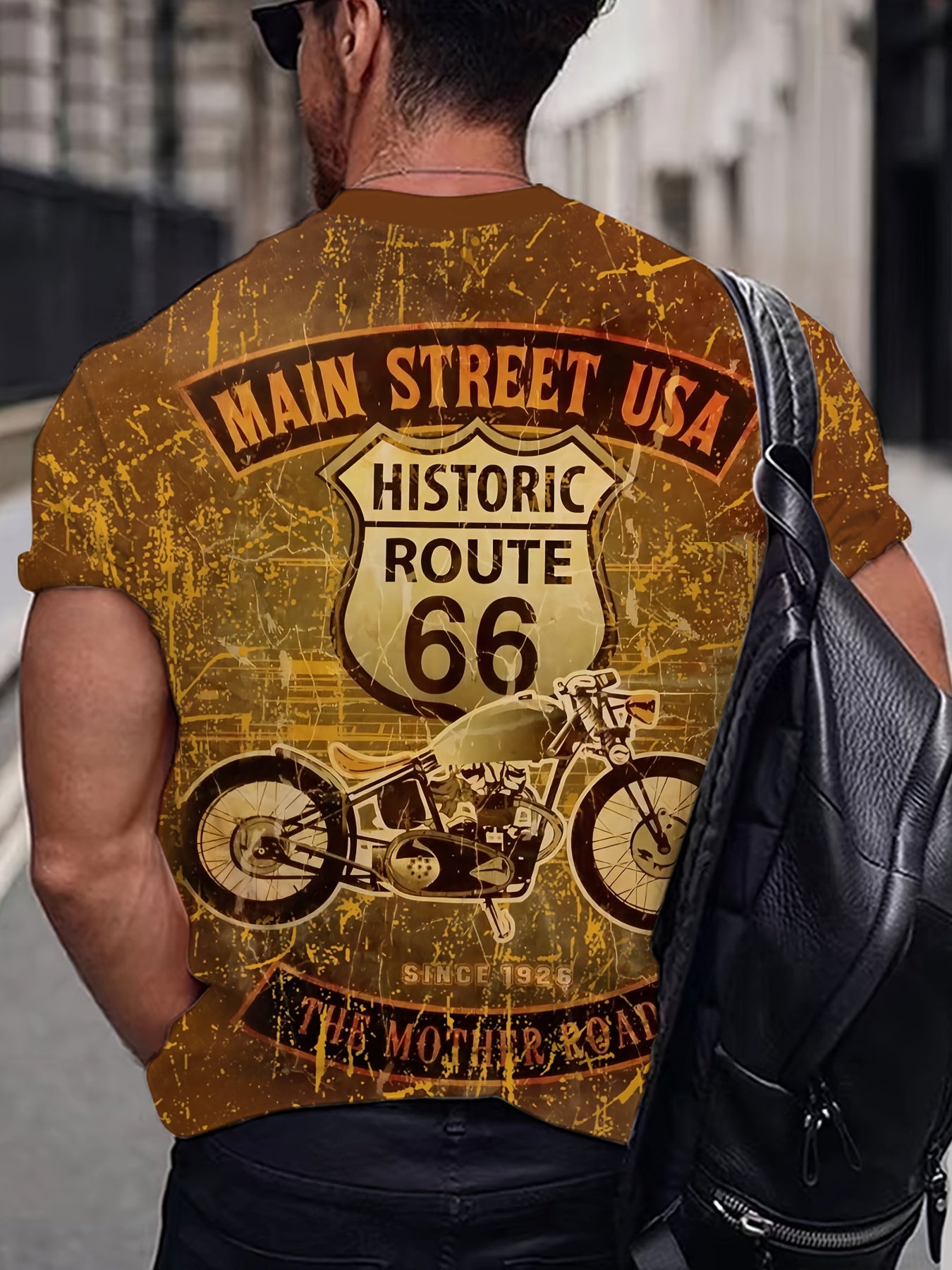 Men's Retro Style Comic Graphic Short Sleeve T-shirt