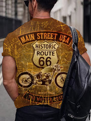 Men's Retro Style Comic Graphic Short Sleeve T-shirt
