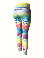 Leopard Print High Waist Tummy Control Fitness Pants