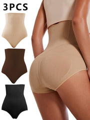 3pcs High Waist Shaping Panties Tummy Control Butt Lifting Slimmer Panties