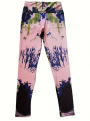 Tie Dye Print High Waist Yoga Legging Women's Activewear