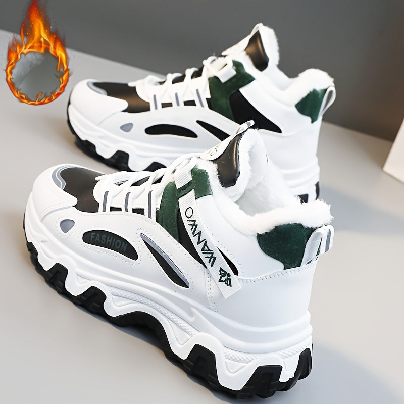 Women's Winter Plush High Sports Sneakers Waterproof