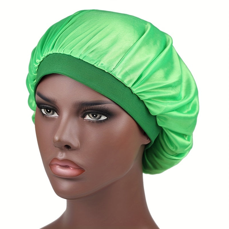 Sleeping Bonnet Hat With Elastic Band For Women Wide Sleep Cap