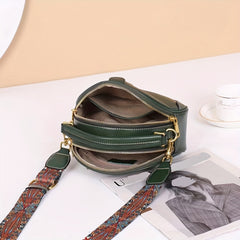 Leather Crossbody Bag Small Zipper Shoulder Purse