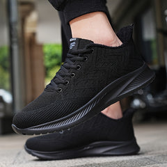 Men's Plush-Lined Running Shoes Non-Slip Sneakers