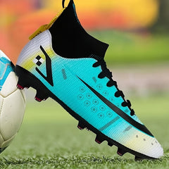 Boy's High Top Non Slip AG Soccer Cleat Comfy Outdoor Breathable Cleats