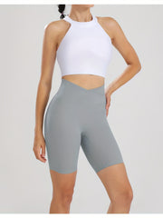 Peach High Waist Yoga Shorts Tummy Control Sports Shorts