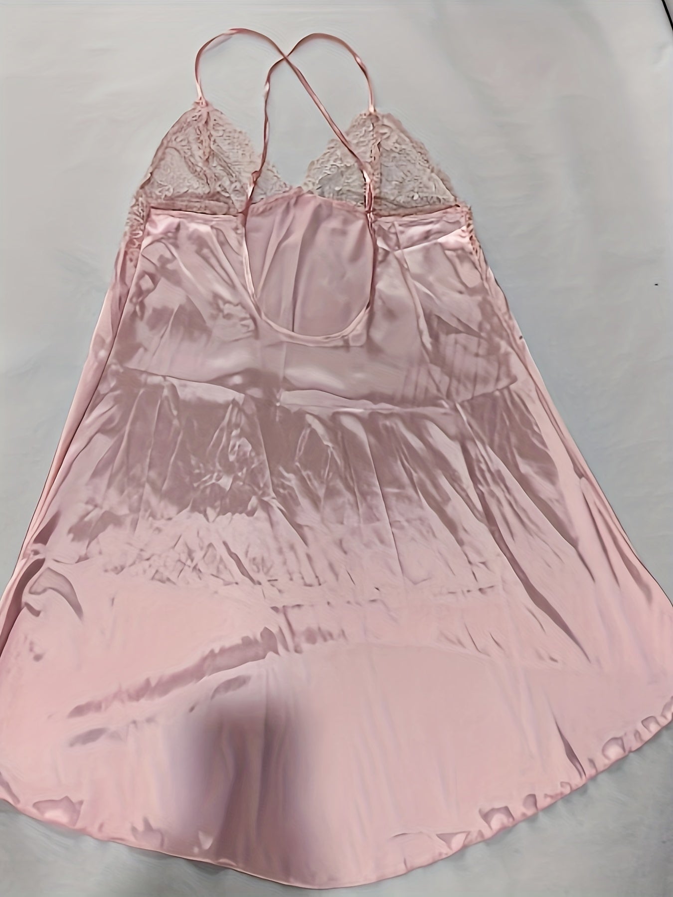 Lace V Neck Satin Nightdress