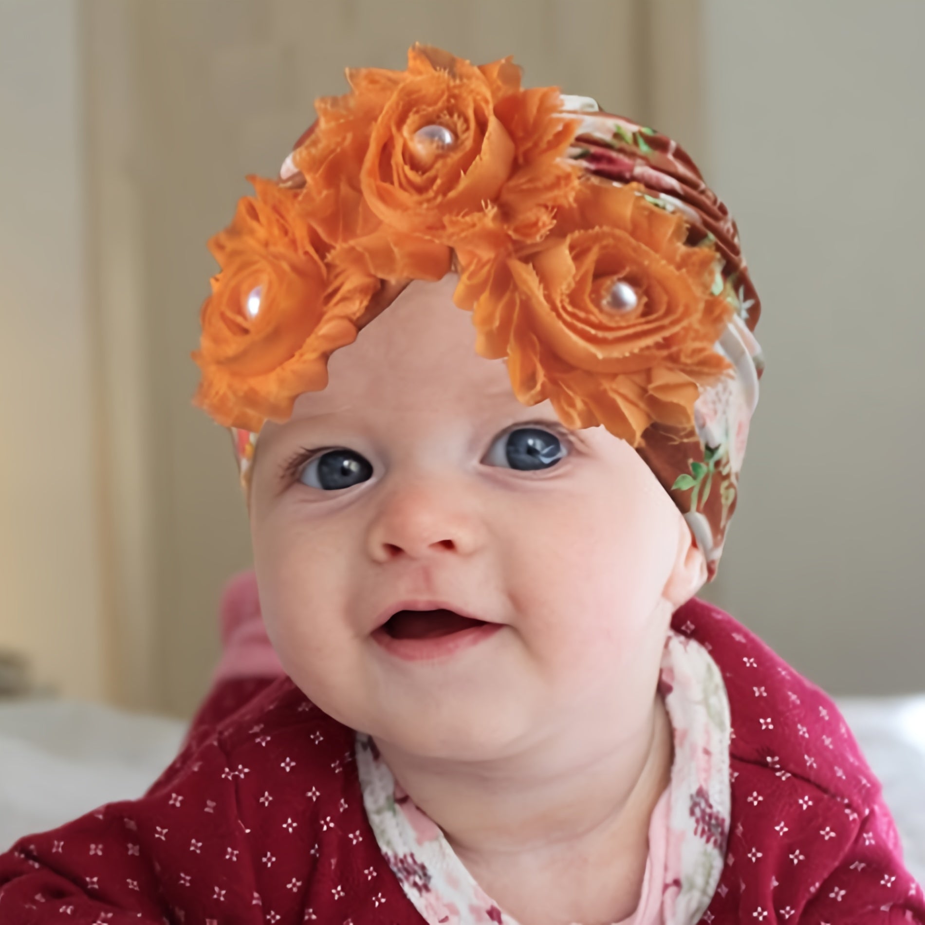 Flower Baby Headscarf Hat for 0-3 Years Baby