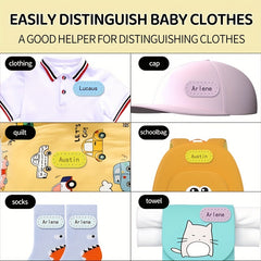 Custom Name Stickers for School Uniforms Embroidery Sewing Clothes Labels