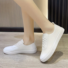 Women's Flat Skate Shoes Lace Up Sneakers Casual Walking Shoes