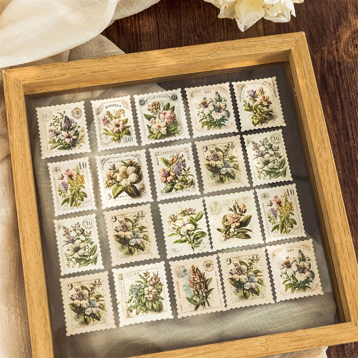45pcs Romantic Retro Flower Diary DIY Decoration Sealing Stickers