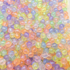 60pcs 8mm Mermaid Round Acrylic Spacer Beads for DIY Jewelry Necklace Bracelet