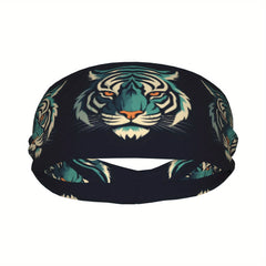 Tiger Sports Headband Unisex Sweat Wicking Stretchy Polyester Yoga Gym Running
