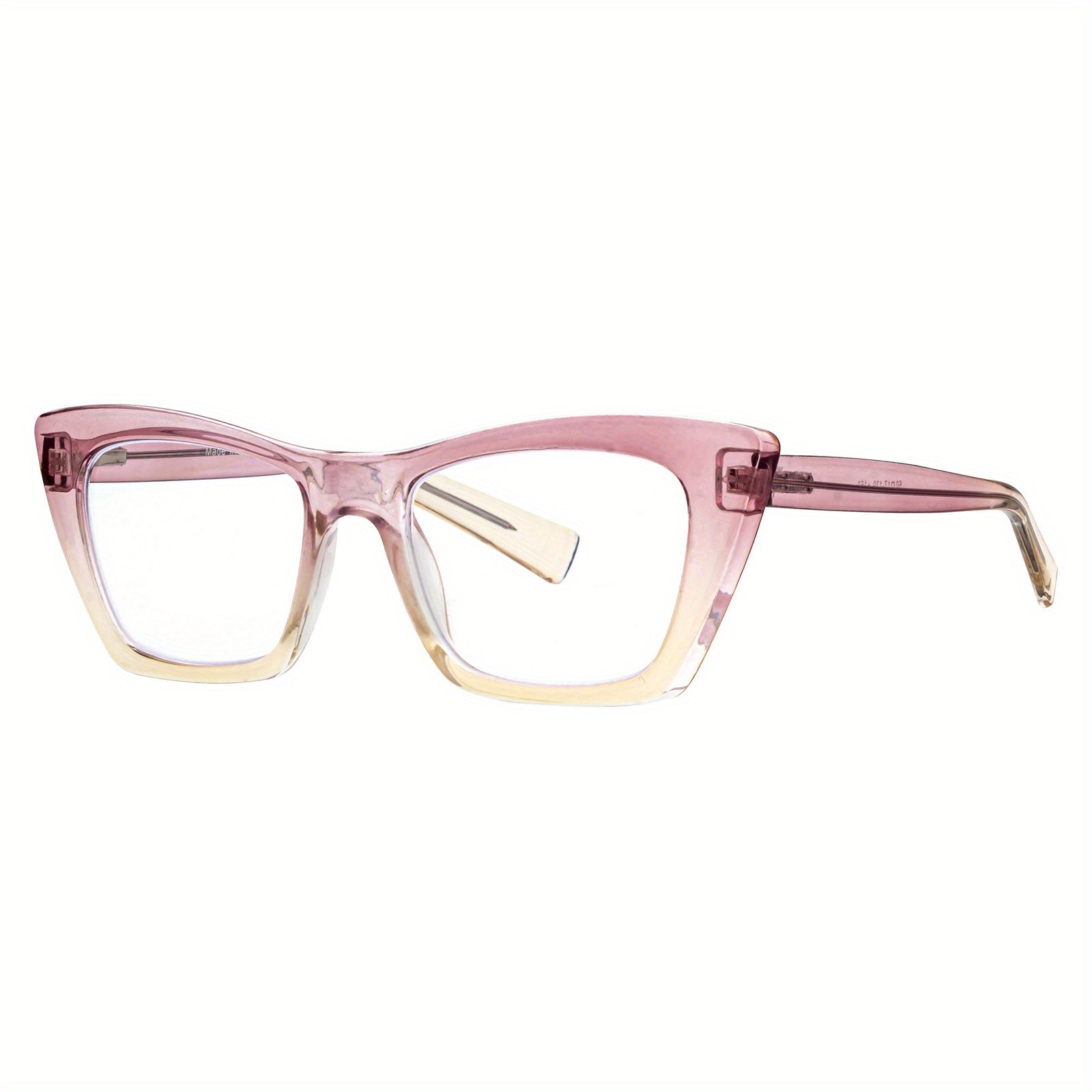Men's Cat Eye Anti Light Glasses Durable Metal Spring Hinged Glasses