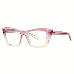 Men's Cat Eye Anti Light Glasses Durable Metal Spring Hinged Glasses