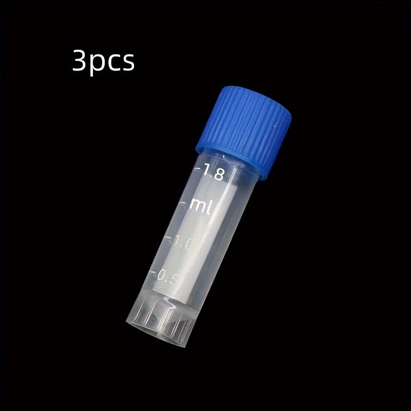 3pcs Plastic Graduated Cryovials Freezing Tubes