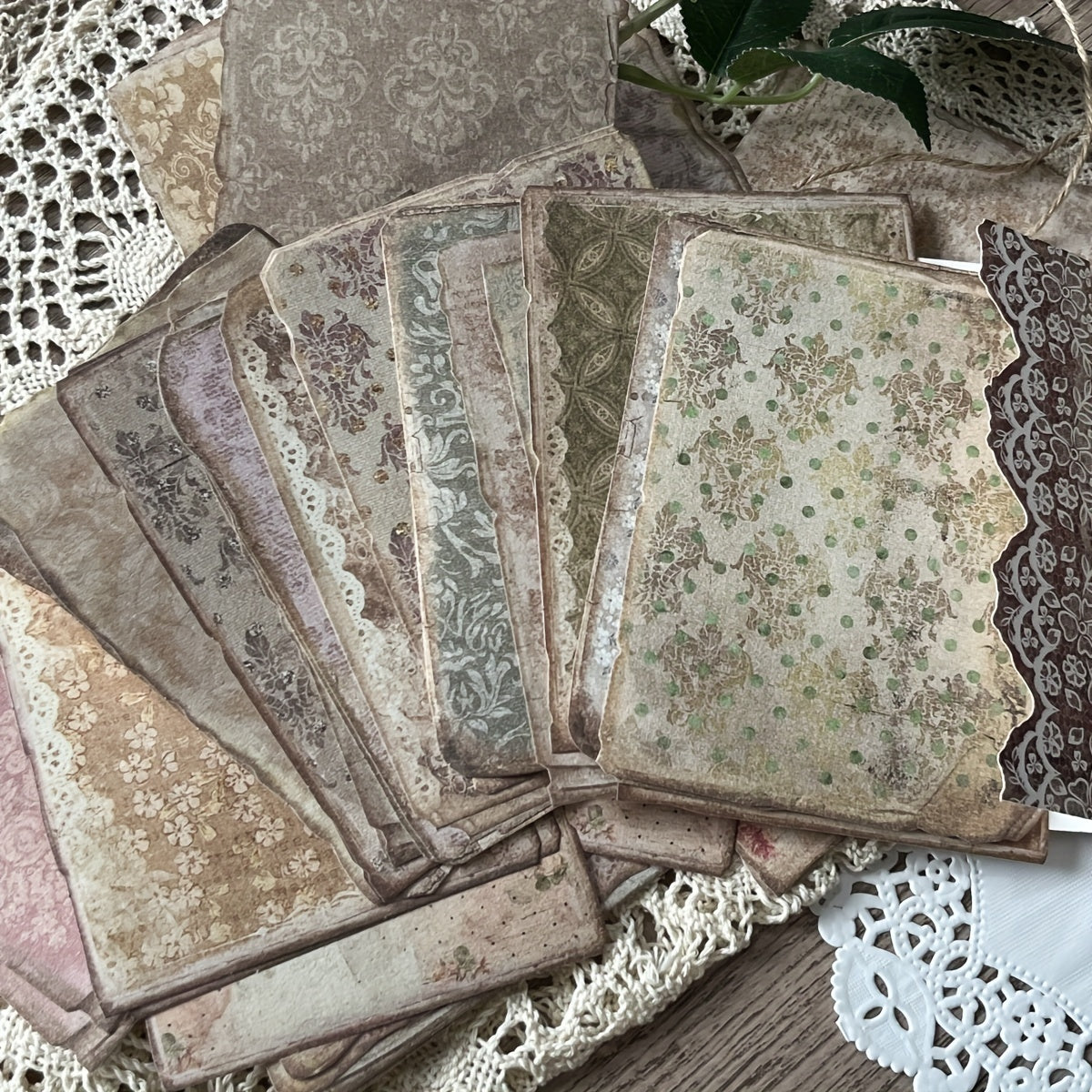 50pcs Retro Flower Note Paper Journal Diary DIY Decoration