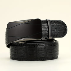 Men's PU Leather Belt Black 40mm Wide