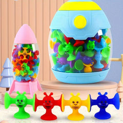 Bee Theme Suction Cup Building Blocks Set Educational Playset