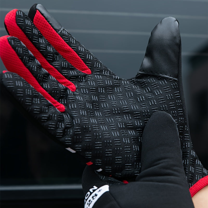 Cycling Sports Gloves Anti Slip Touch Screen Full Finger Autumn Winter Warm