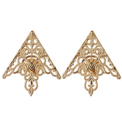 Floral Cut Out Buckle Collar Corners Collar Tip Pin