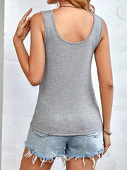 Leopard Print Draped Tank Top Casual Summer Sleeveless Top