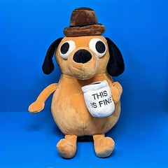 Angry Coffee Dog Plush Toy Soft PP Yellow Ideal Gift for Christmas