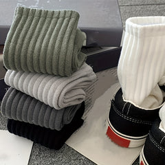 5 Pairs Soft Mid Tube Socks Women's Stockings