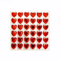 3D Red Heart Plastic Beauty Sticker for Nails Hair Face