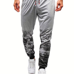 Graphic Pattern Joggers Men's Casual Loose Fit Drawstring Waist