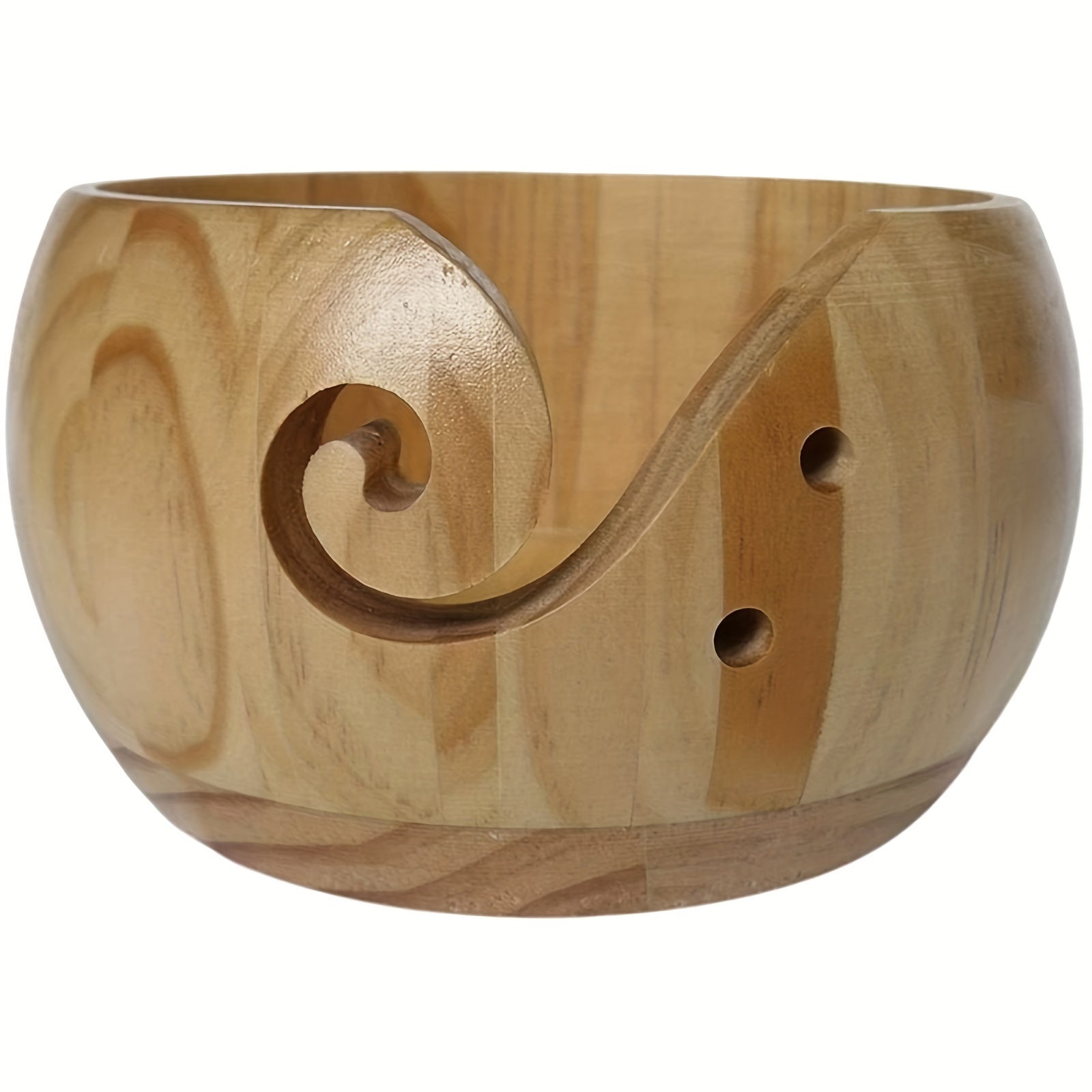 Wooden Yarn Storage Bowl Knitting Organizer Crochet Kit Mother's Gift