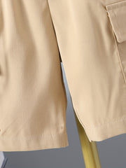 Boys Letter Print Cargo Shorts for Summer