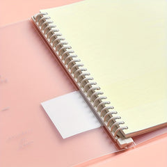A5 Pink Notebook 60 Pages Beige Inner Page Rotating Binder Clip Large Capacity