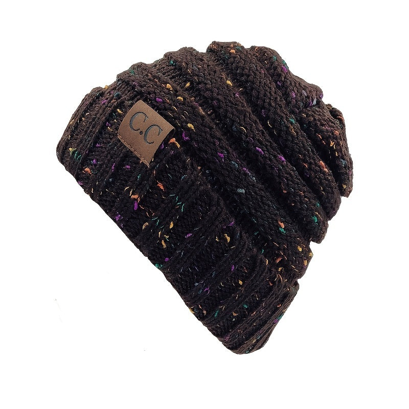 Women Knit Beanie Hat For Winter, Fleece Lined