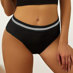 Colorblock Trim Briefs Stretchy Intimates Panties