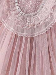 Frill Trim Bead Detail Fairy Princess Dress for Toddler Girls