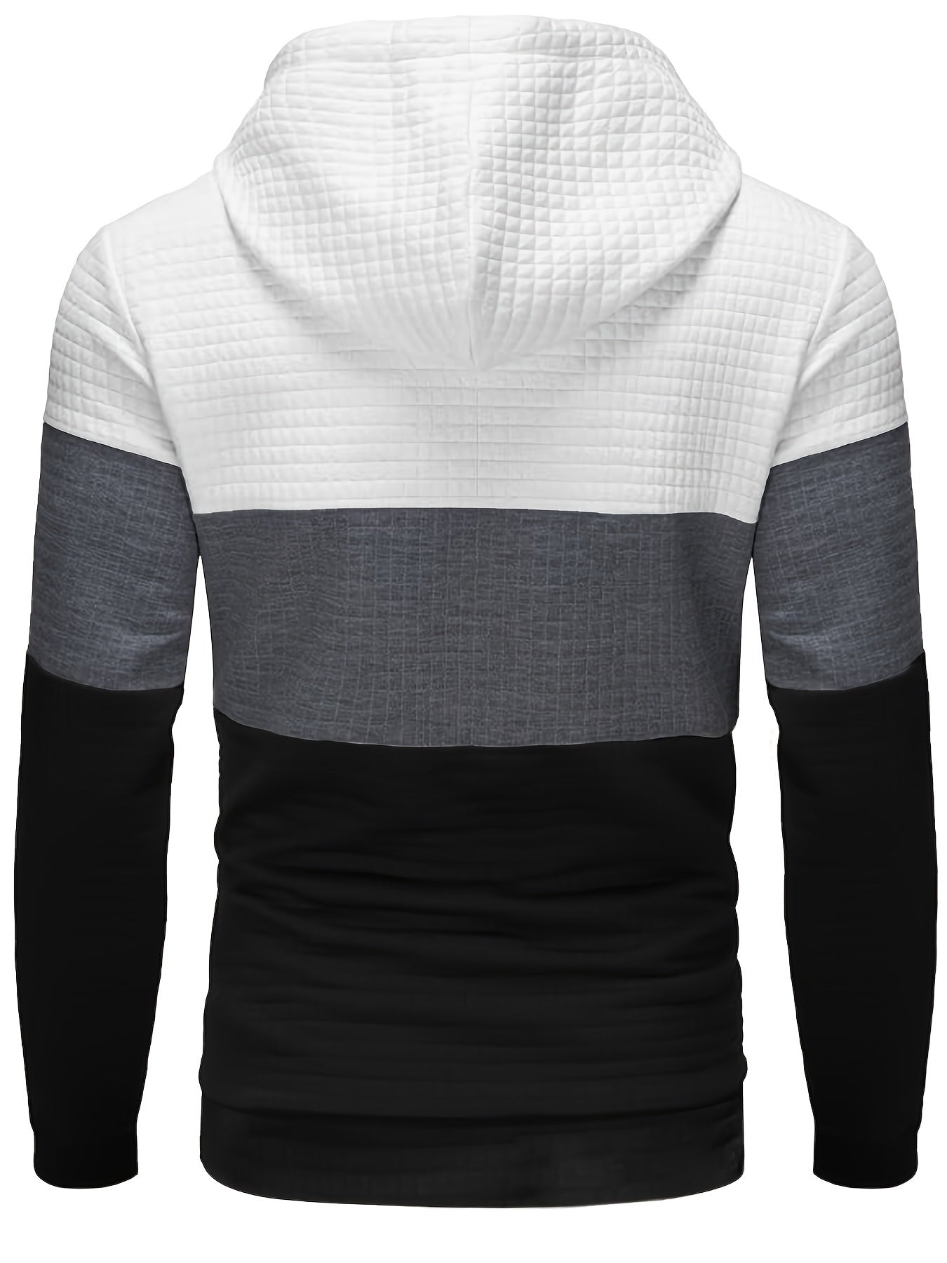 Block Hoodie Men's Casual Pullover Hooded Sweatshirt