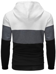Block Hoodie Men's Casual Pullover Hooded Sweatshirt