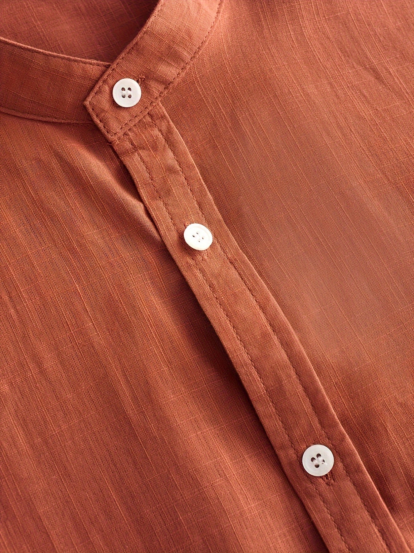 Men's Cotton Button Up Short Sleeve Shirt for Summer