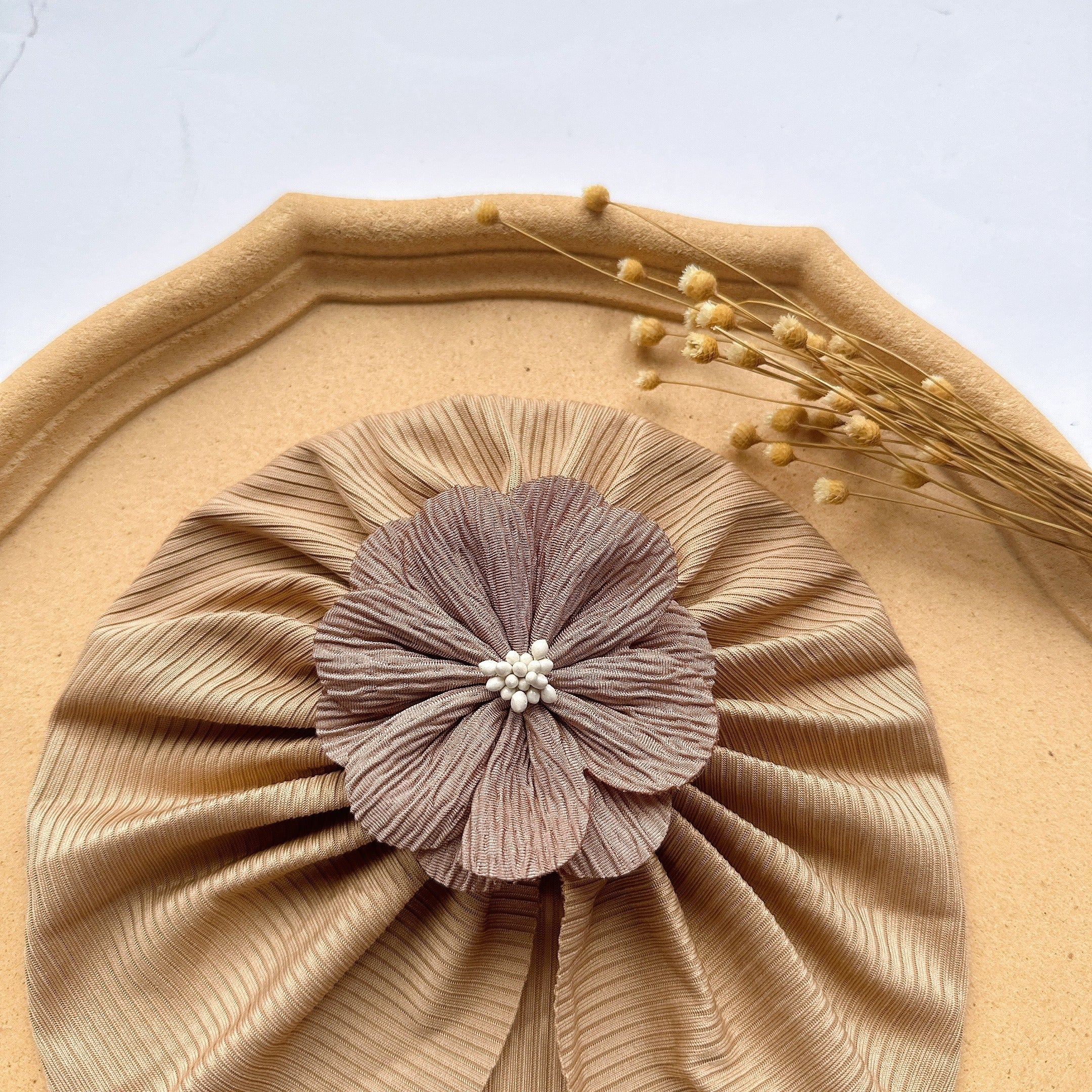 Baby Girls Flowers Decor Cap Hair Wrap Head Accessories for Outdoor