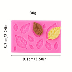 Tree Leaf Shaped Chocolate Mold 3D Silicone Mold Rose Leaves Candy Mold